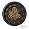 Clockswise 16'' Industrial Exposed Rotating Gear Wall Clock Steampunk Aesthetic with Vintage-Inspired Design Rustic Accents & Mechanical Charm Perfect for Living Room Bedroom Office or Entryway Décor